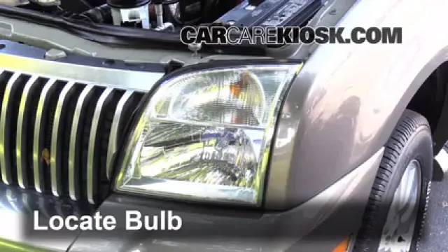 2006 Mercury Mountaineer Convenience 4.0L V6 Éclairage Feux de route (remplacer l'ampoule)